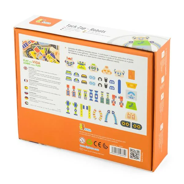 Набір для творчості Viga Toys Дерев'яна аплікація 25х5х20 см Різнокольоровий
