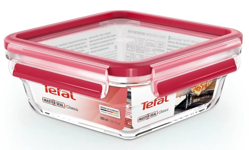 Універсальна форма з кришкою TEFAL MasterSeal, 0.8л, скляна.