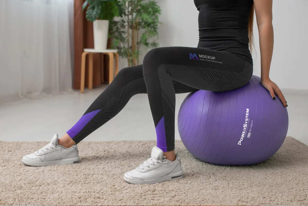 М'яч для фітнесу Active Point PVC 55 см Фіолетовий