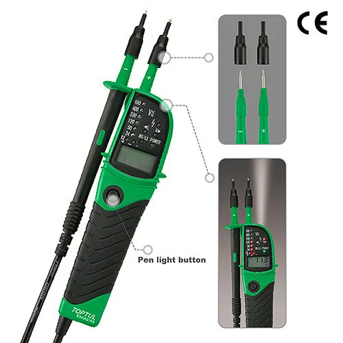 Тестер автомобільний універсальний 12~690V AC/DC з цифровим дисплеєм LCD чорний