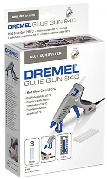 Клейовий пістолет Dremel 940 стрижні 11мм 190°C для домашніх робіт клейовий апарат