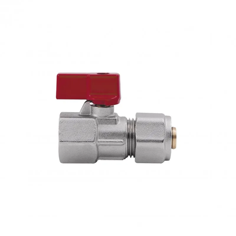 Кран шаровой обжимной Thermo Alliance Forte 16х1/2" латунь никелированный