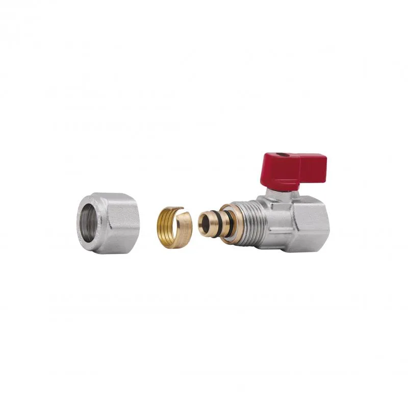 Кран шаровой обжимной Thermo Alliance Forte 16х1/2" латунь никелированный