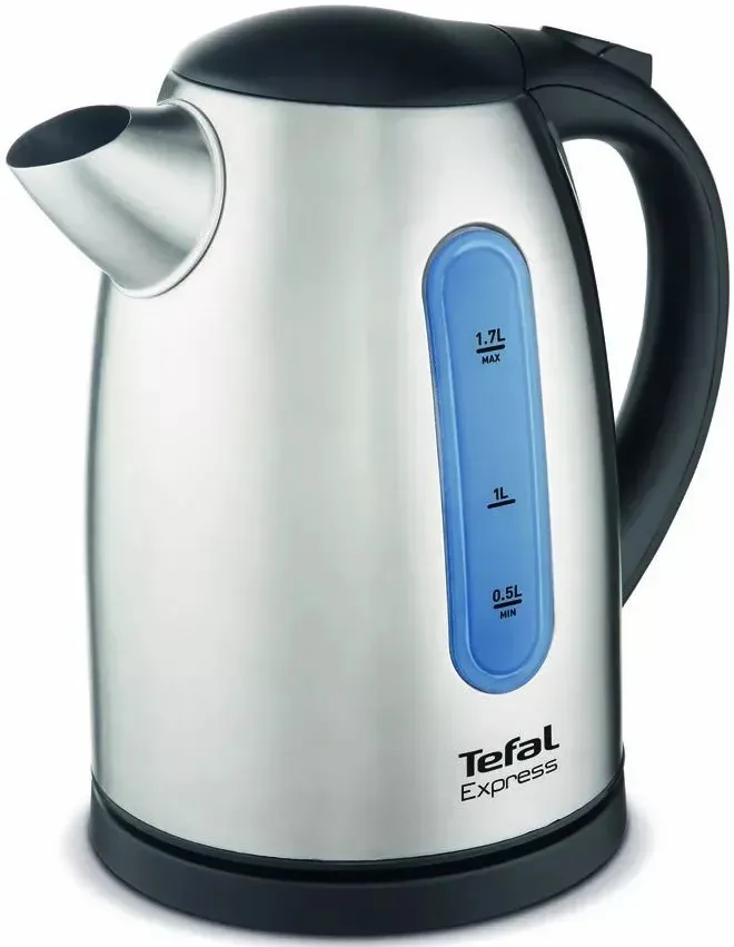 Электрический чайник Tefal Express 2, объем 17 л, из нержавеющей стали, серого цвета