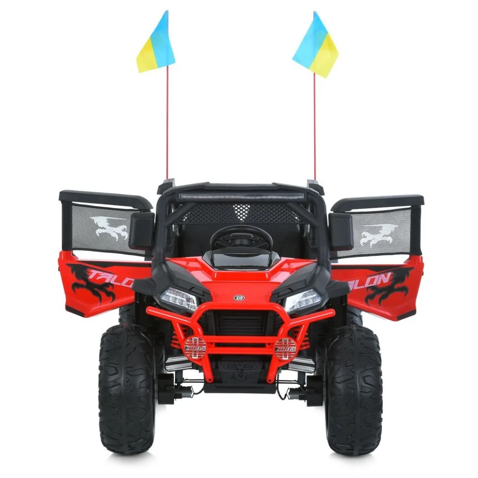 Дитячий електромобіль Bambi Racer екокожа джип 122 см чорний