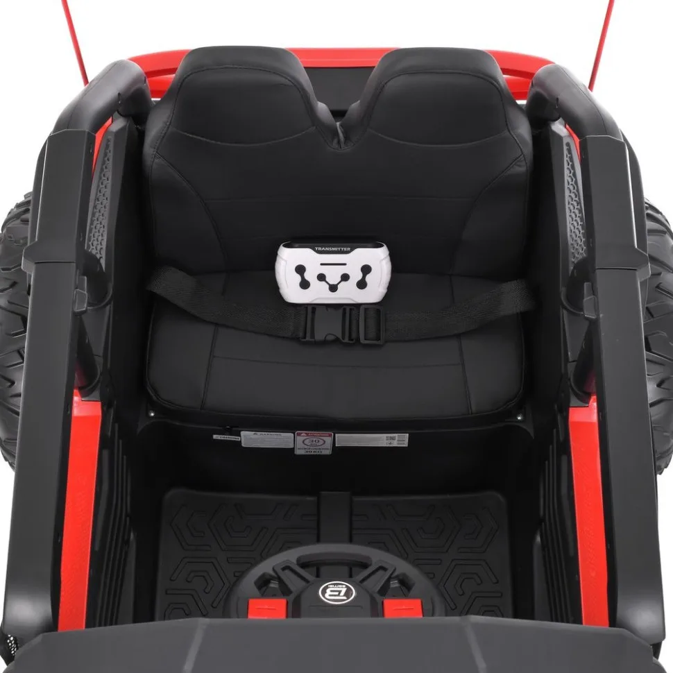 Дитячий електромобіль Bambi Racer екокожа джип 122 см чорний