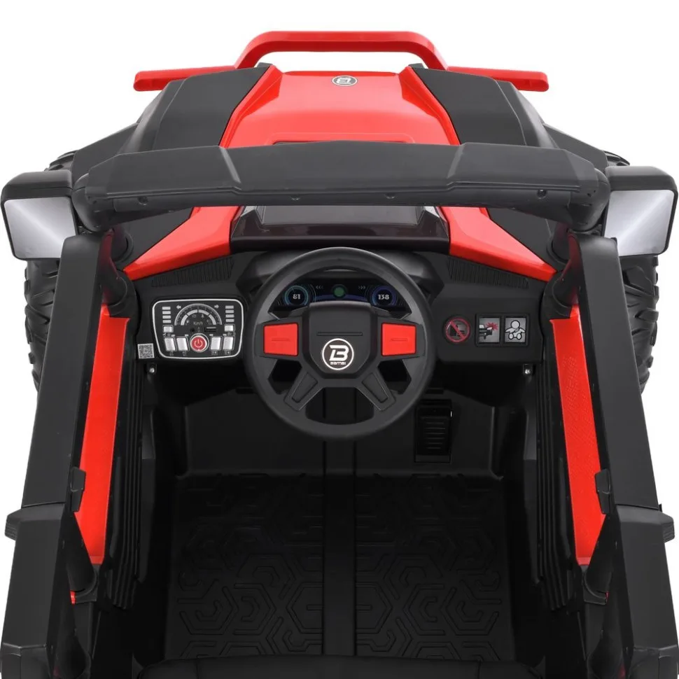 Дитячий електромобіль Bambi Racer екокожа джип 122 см чорний