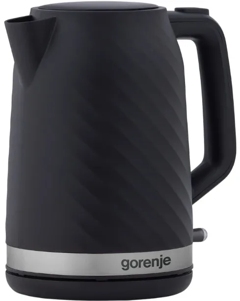 Електрочайник Gorenje 1.7л з контролем Strix, матовий чорний.