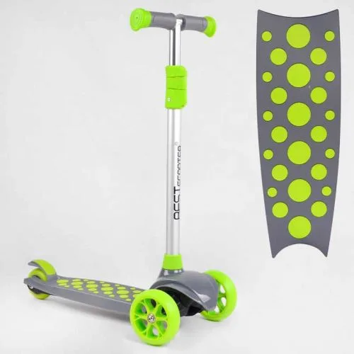 Трехколесный самокат Best Scooter с подсветкой для детей с регулируемым рулем и бесшумными колесами.