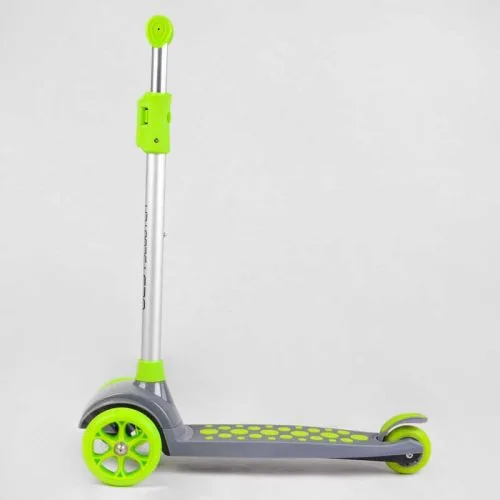 Трехколесный самокат Best Scooter с подсветкой для детей с регулируемым рулем и бесшумными колесами.