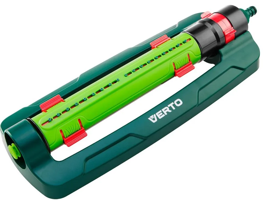 Зрошувач дощовий Verto, маятниковий, 1/2"-3/4", 18 форсунок, з можливістю налаштування діапазону та ширини поливу.