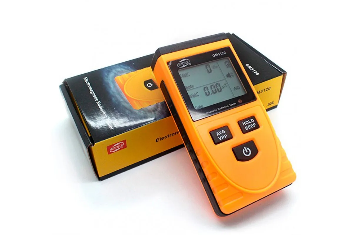 Тестер електромагнітного випромінювання Benetech GM3120 1999 В/м 19,99 μT з РК-дисплеєм