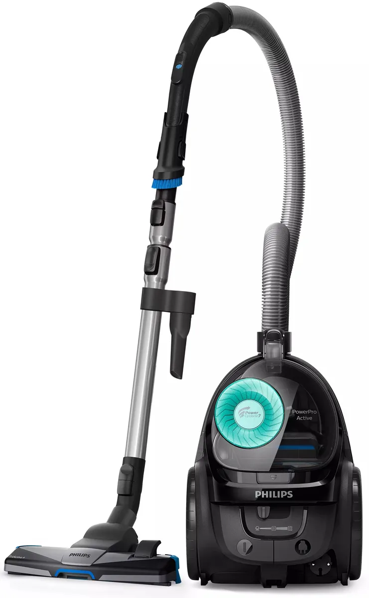 Пилосос Philips 5000 Series, контейнерний, 900 Вт, об'єм 1,5 л, з фільтром НЕРА, чорного кольору.