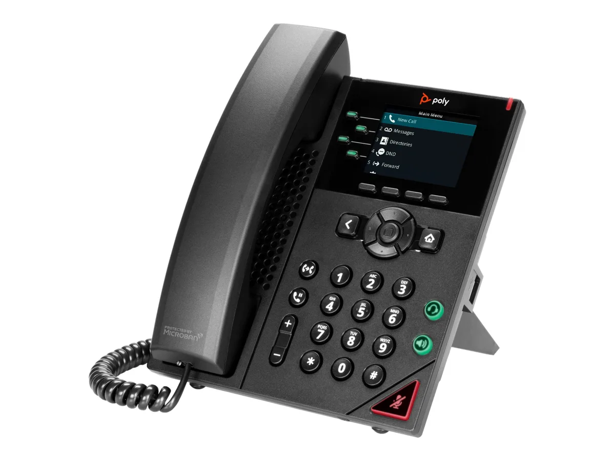 SIP-телефон Poly OBi VVX 250, 4 лінії, PoE, чорний