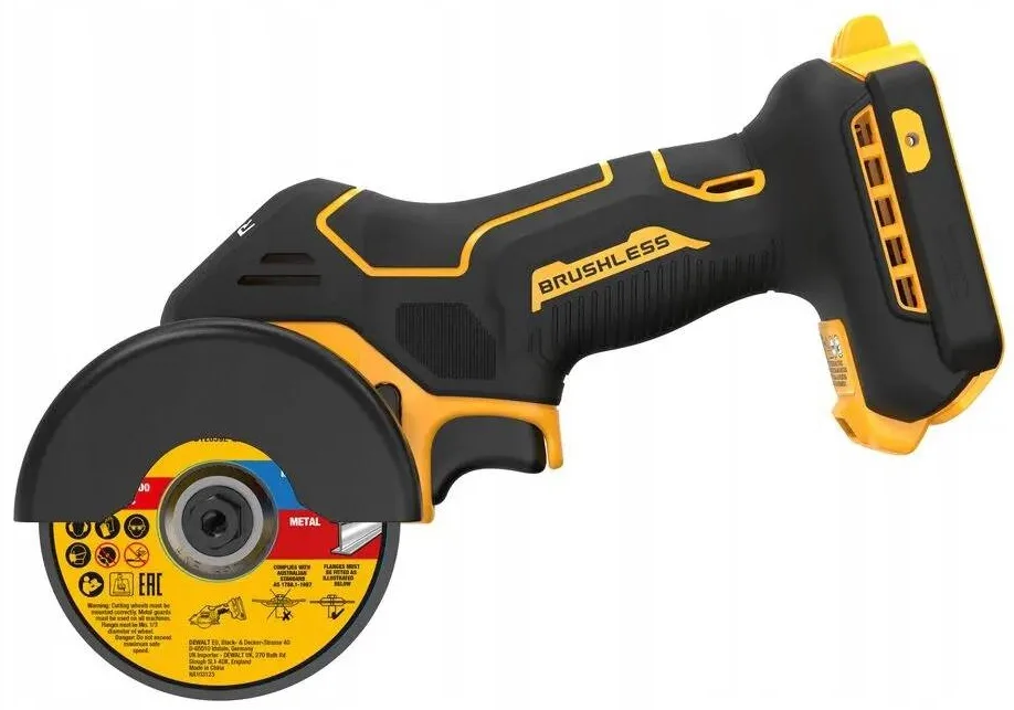 Акумуляторна дискова пила DeWalt 18В XR, 76х10мм, 20000 об/хв, вага 0.94 кг, без батареї та зарядного пристрою.