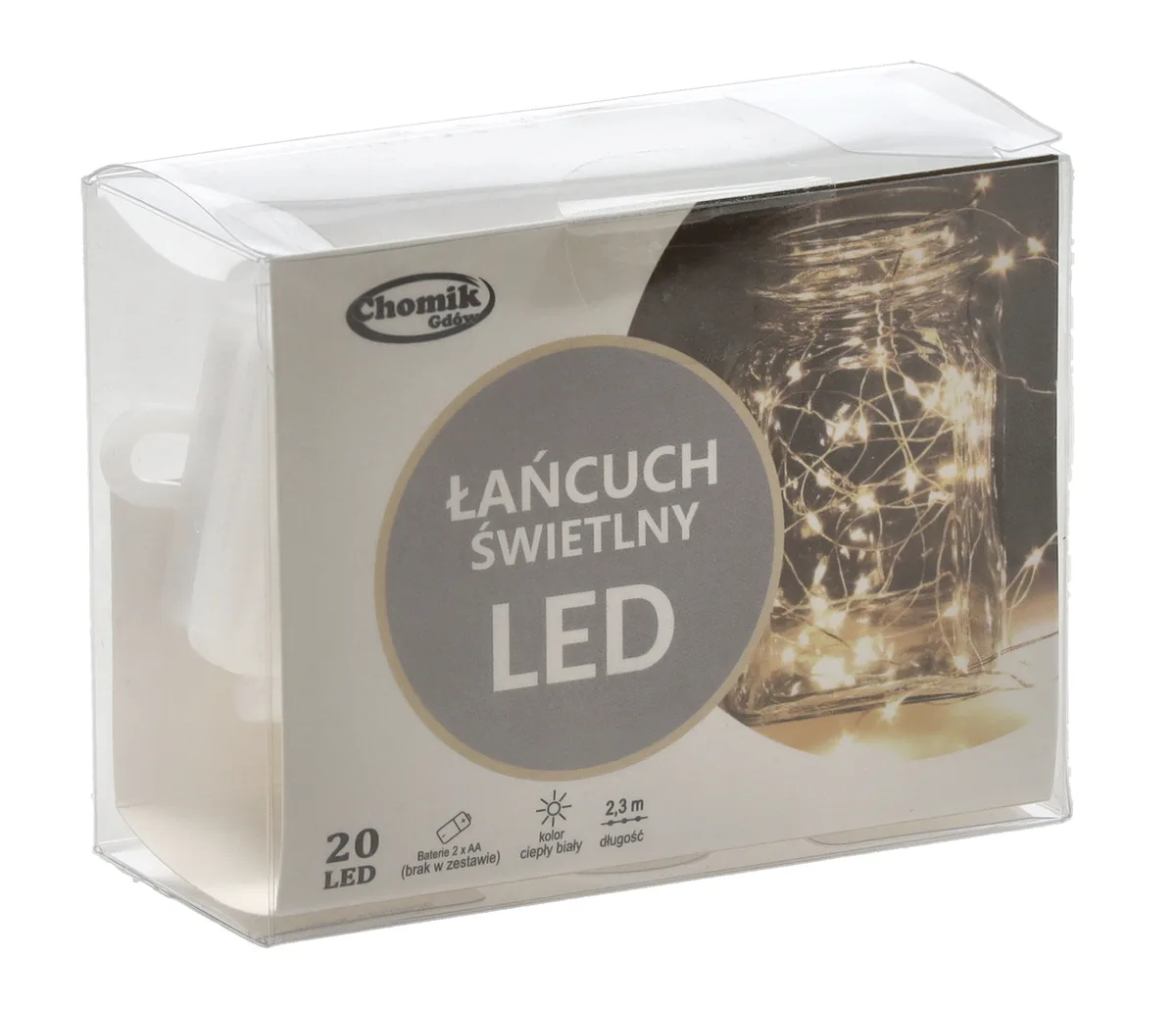 Гирлянда-струна Chomik 2,3 м LED 20 шт теплый белый свет
