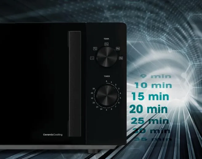 Мікрохвильова піч Hisense 20 л Чорна Соло 700 Вт Механічне управління