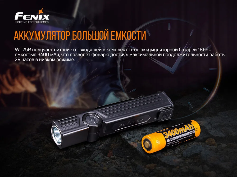 Ліхтар ручний Fenix алюмінієвий 135х29х24 мм білий