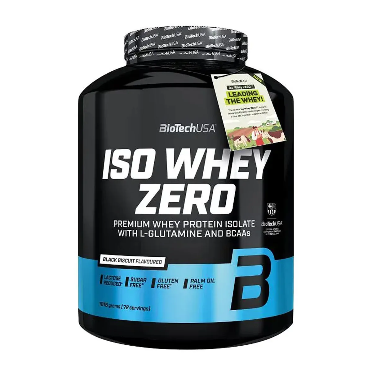 Протеїн Biotech Iso Whey Zero 1816 г Ваніль Сироватковий ізолят без жиру та вуглеводів.