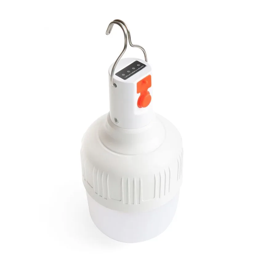 Акумуляторна LED лампа підвісна 80W 1200mAh 6500K біла пластикова 6-8 годин роботи