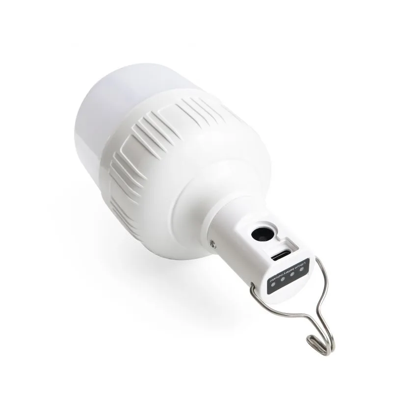 Акумуляторна LED лампа підвісна 80W 1200mAh 6500K біла пластикова 6-8 годин роботи