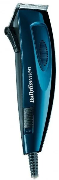 Машинка для стрижки Babyliss з 8 насадками, сталеві леза, синій колір.