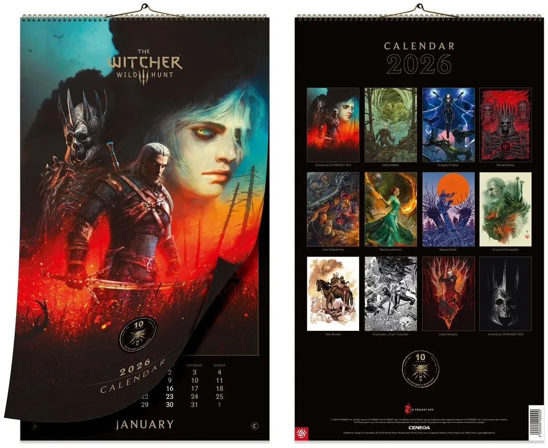Календар на 2026 рік GoodLoot The Witcher 3: Wild Hunt (10th Anniversary Edition)