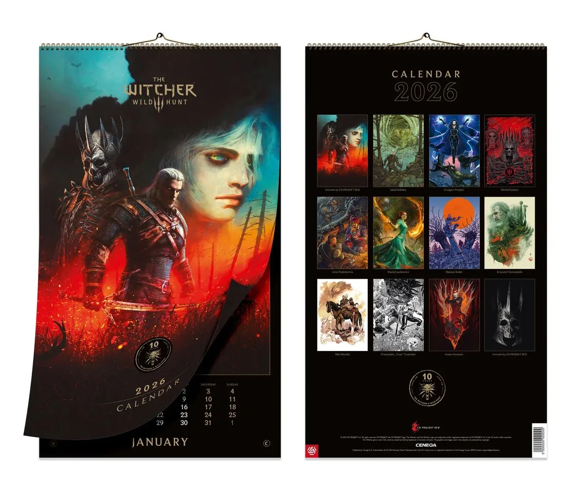 Календар на 2026 рік GoodLoot The Witcher 3: Wild Hunt (10th Anniversary Edition)