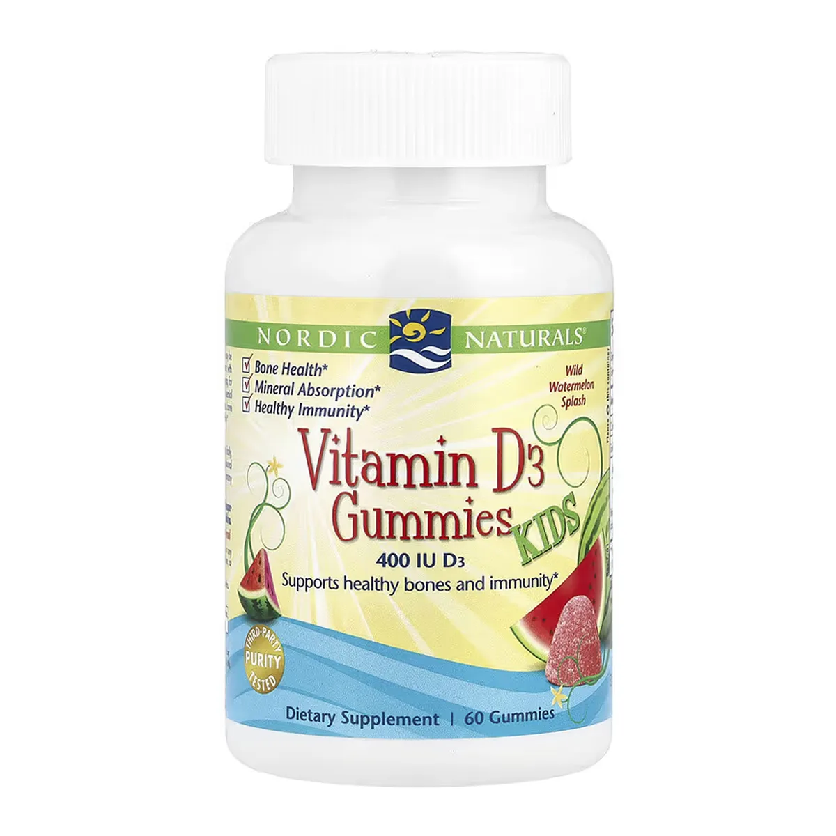 Витамин D3 жевательные конфеты Nordic Naturals без желатина 60 штук для детей