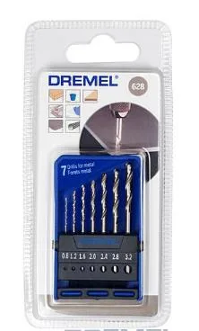 Набір свердел Dremel HSS 7шт діаметри 0,8-3мм для металу і дерева свердла для точного сверління