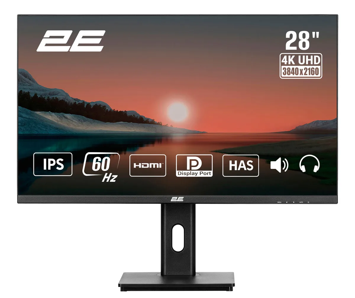 Монитор 2E 28" L2825B 2xHDMI, DP, MM, IPS, NTSC 84%, 3840x2160, HAS