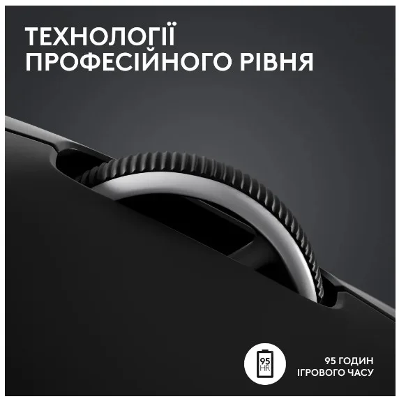 Миша Logitech Pro X Superlight 2 Бездротова Середня Чорна