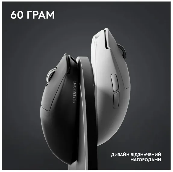 Миша Logitech Pro X Superlight 2 Бездротова Середня Чорна