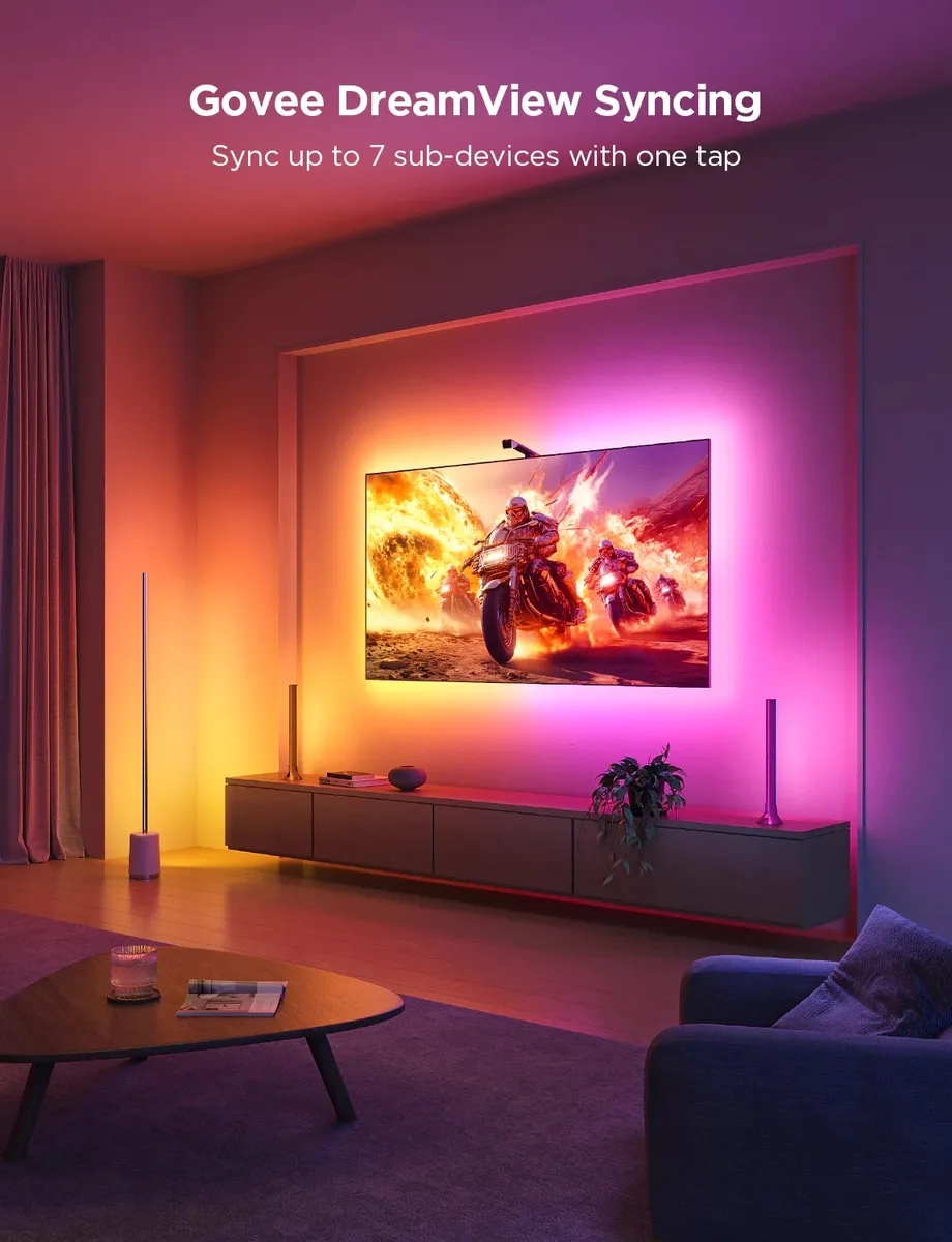 Набор адаптивной подсветки Govee H6099 TV Backlight 3 Lite 55-65', RGBIC, WI-FI/Bluetooth, черный