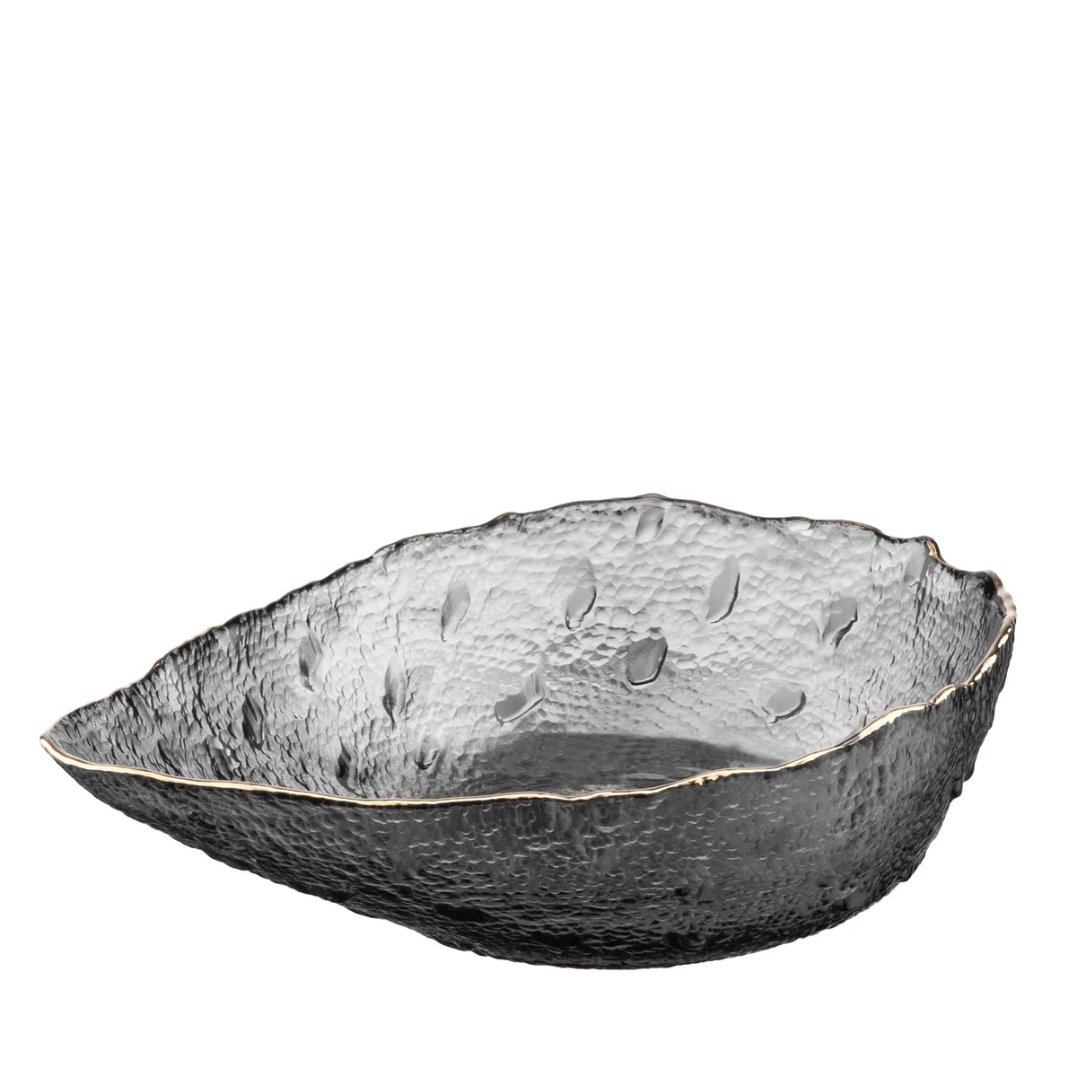Салатник ARDESTO Leaf, 175 см, стеклянный, серой цветовой гаммы