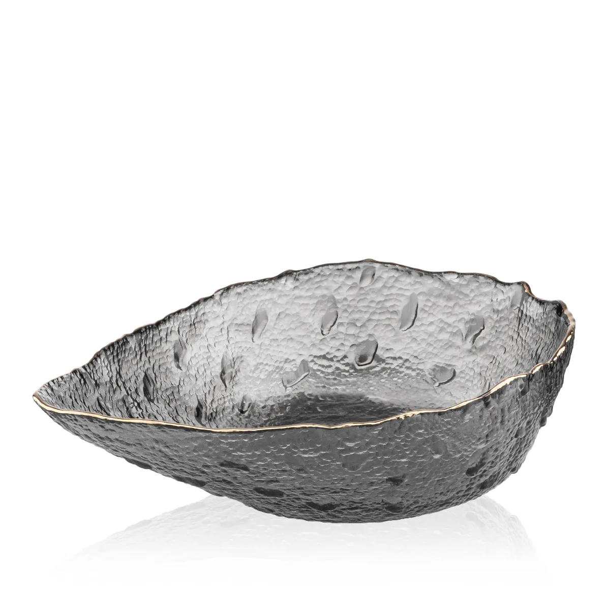 Салатник ARDESTO Leaf, 175 см, стеклянный, серой цветовой гаммы