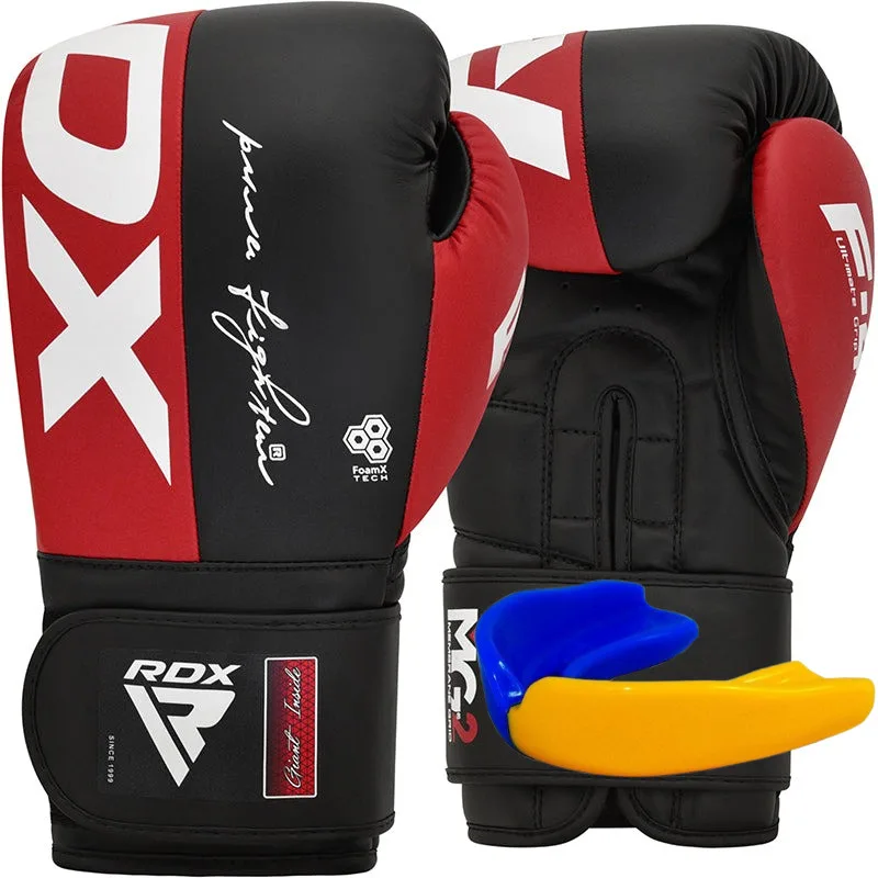 Боксерські рукавиці RDX PU 16 oz Червоні/Чорні з капою в комплекті