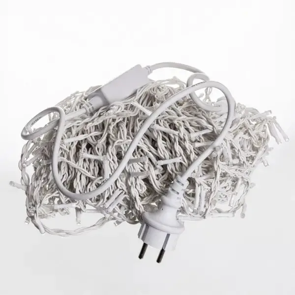Вулична гірлянда Бахрома 25 м Світлодіодна Синя 405 LED Білий провід