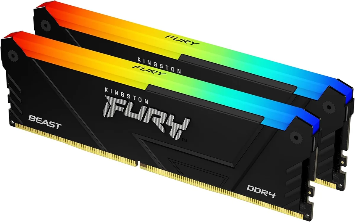 Пам'ять ПК Kingston DDR4 32GB 3200 МГц RGB 2 планки KF432C16BB12AK2/32WP
