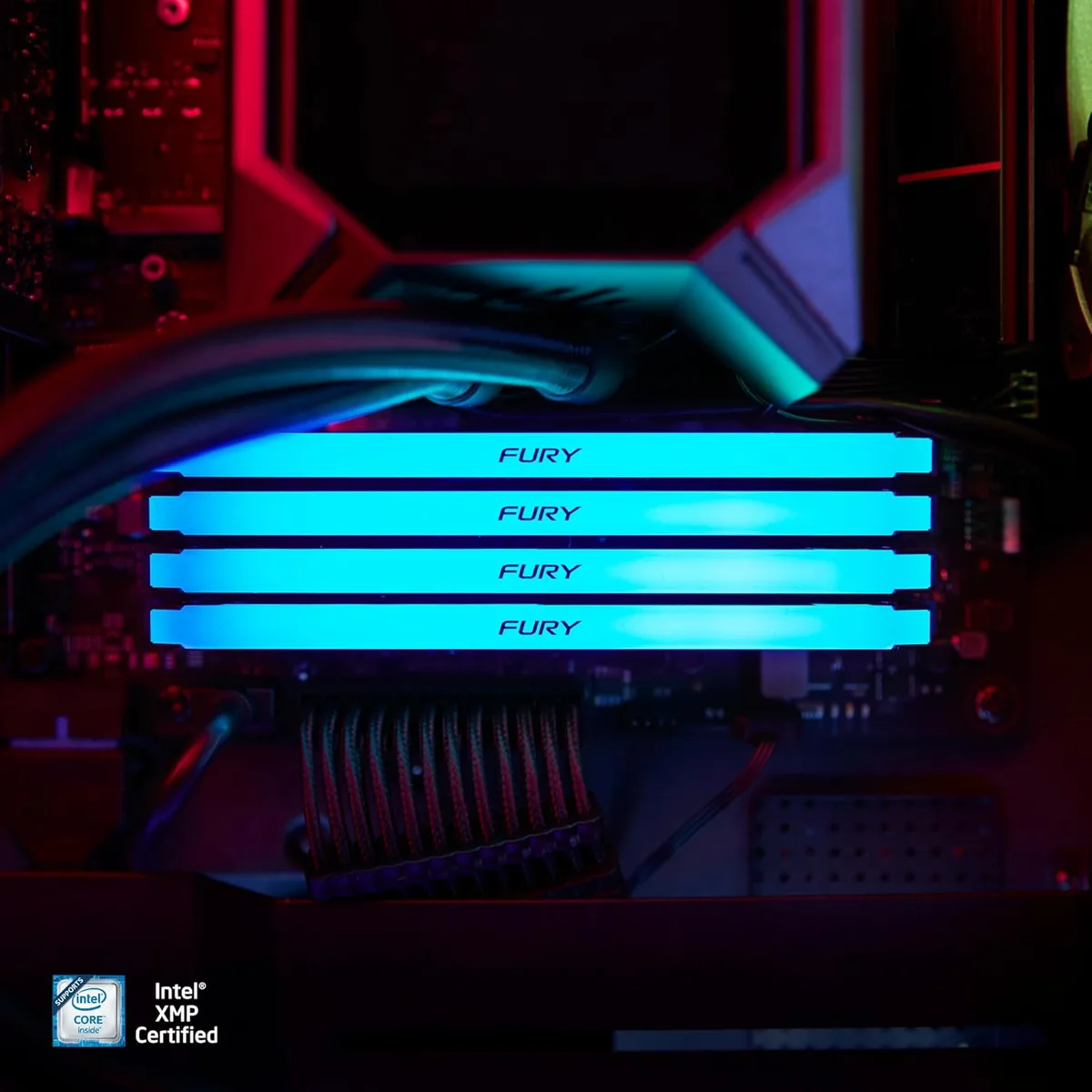 Пам'ять ПК Kingston DDR4 32GB 3200 МГц RGB 2 планки KF432C16BB12AK2/32WP