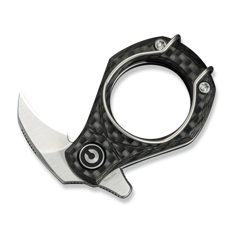 Ніж складаний кишеньковий Civivi 14C28N 16,4 мм Carbon Fiber темно-сірий