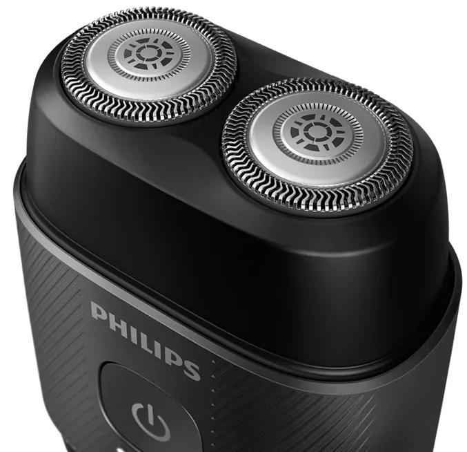 Електробритва Philips роторна для чоловіків чорна 2 головки вологе сухе гоління