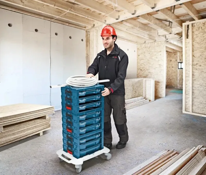 Роликовий візок для L-Boxx Bosch Professional, до 100 кг, 646x184x492 мм, вага 3.8 кг.