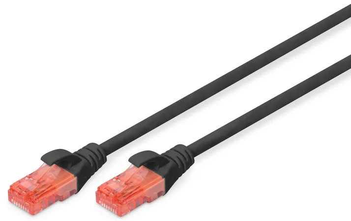 Патч-корд DIGITUS CAT 6 UTP, 5м, AWG 26/7, Cu, LSZH, чорний
