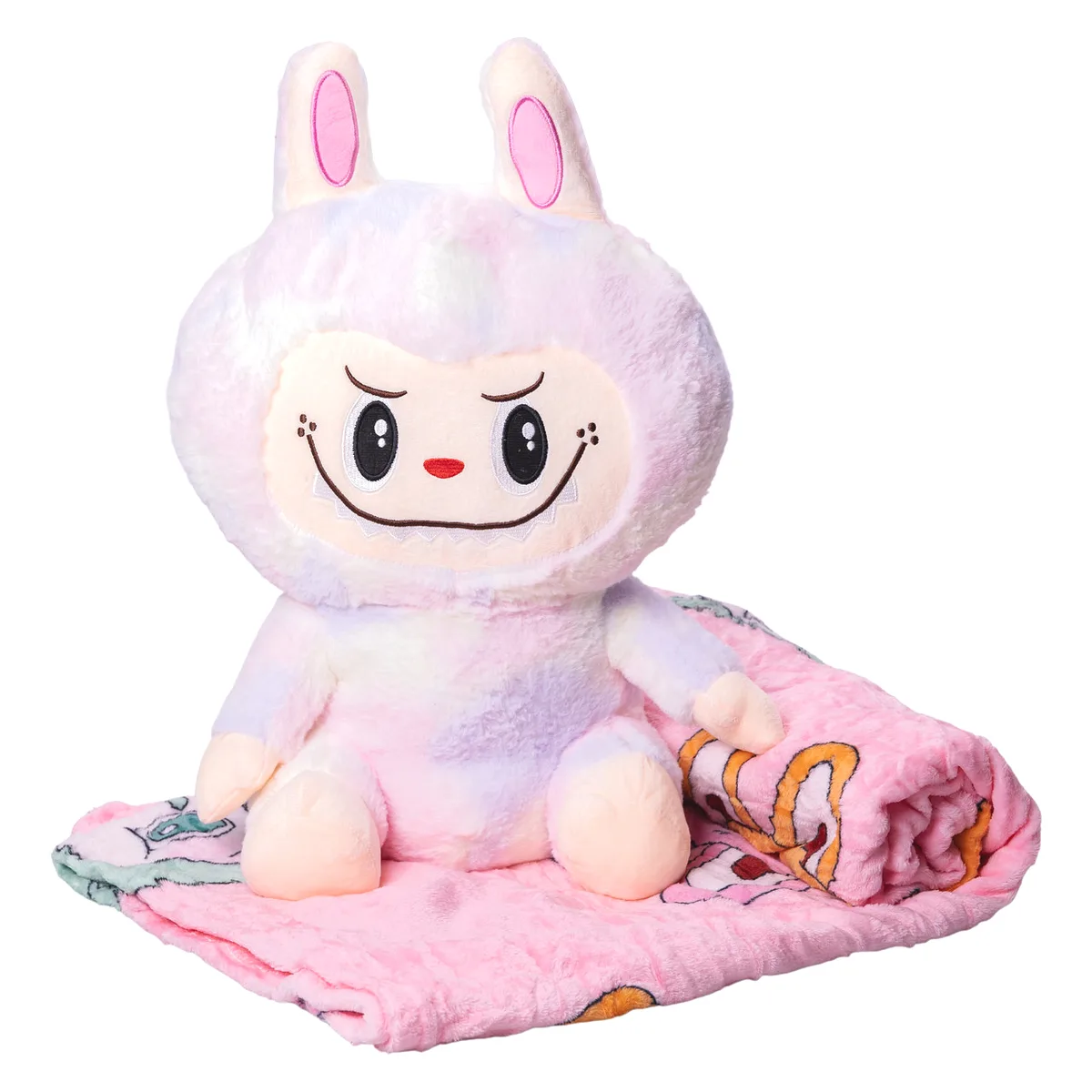 Мягкая игрушка плед подушка 3 в 1 50 см Плюш Розовый ТМ COLORFUL HOME