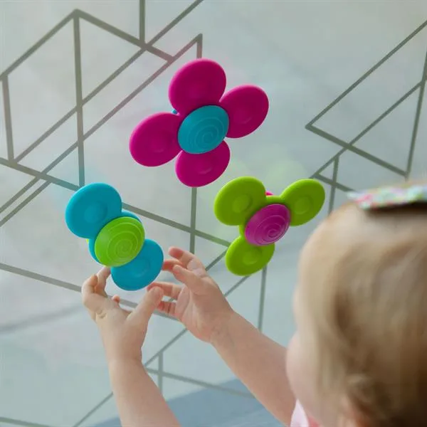 Набір прорізувачів спінерів Fat Brain Toys силіконові 3 шт різнокольорові