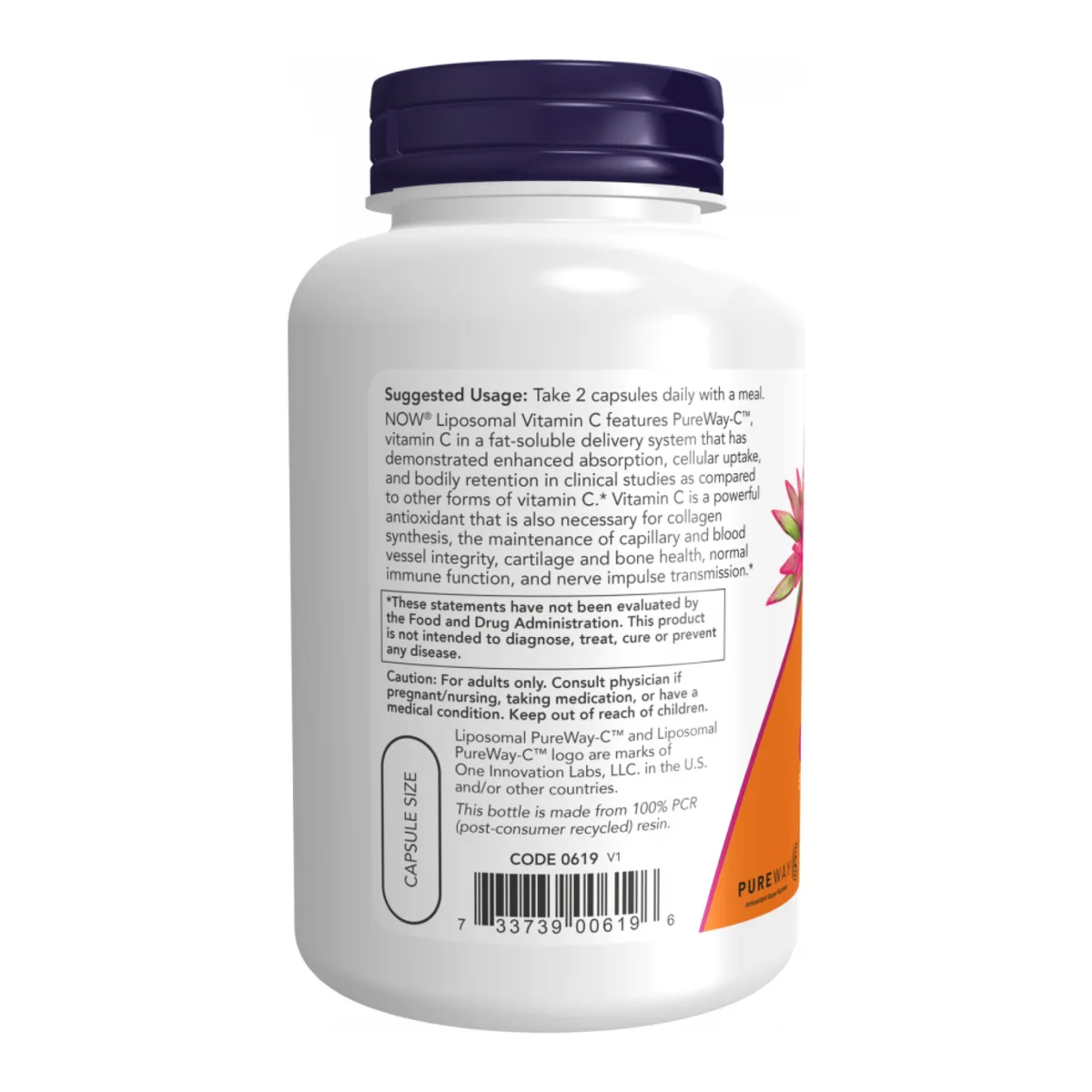 Липосомальный витамин C Now Foods веганский 120 капсул
