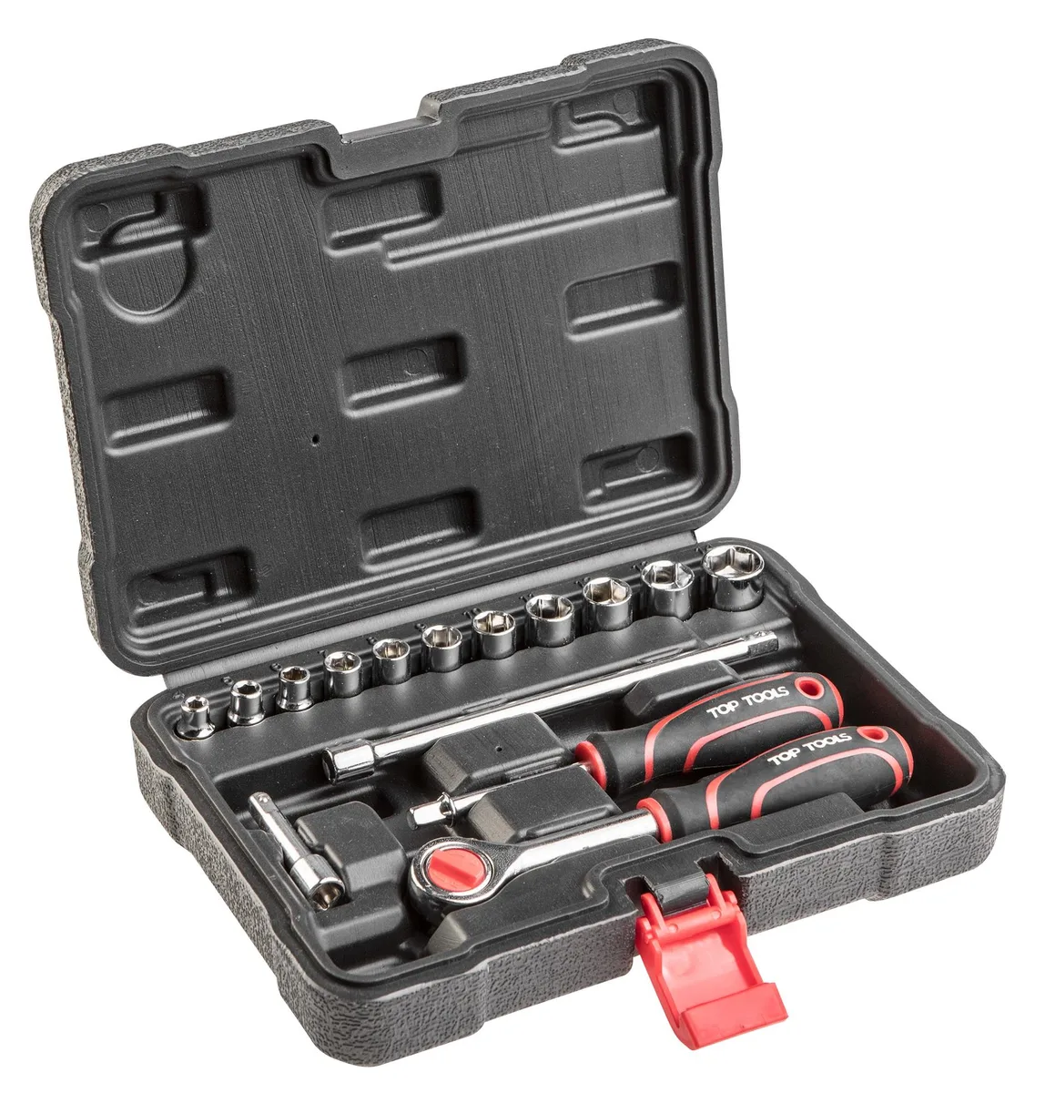 Набір інструментів Top Tools, набір торцевих головок 1/4", 15шт