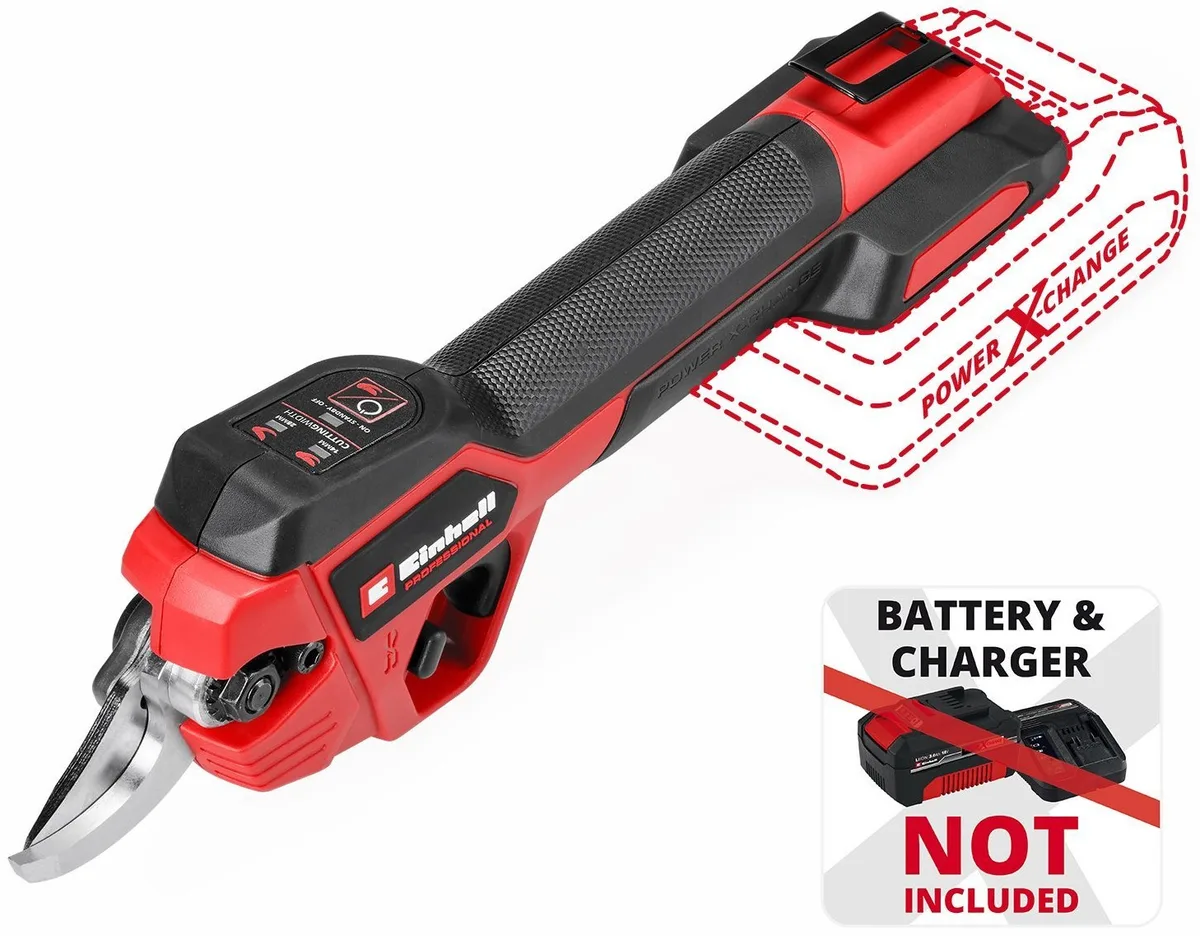 Акумуляторний секатор Einhell Professional GP-LS 18/28 Li BL - Solo PXC 18В, для гілок до 28/14мм, сталь SK5, вага 0.82кг, без зар