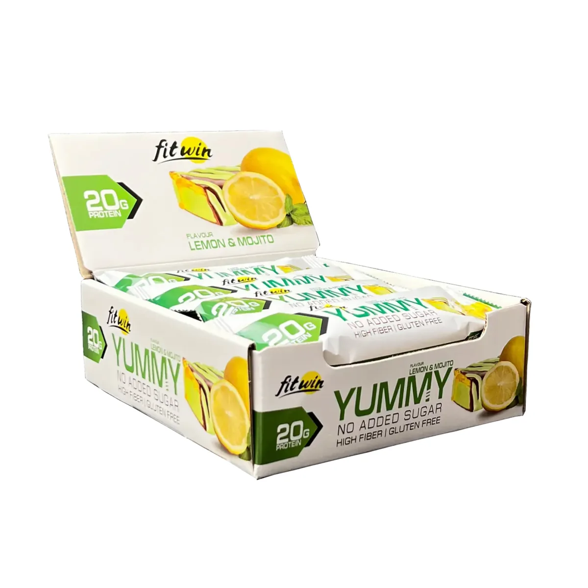 Протеїновий батончик YummY Bar FitWin 12x55 г Лимон і Мохіто